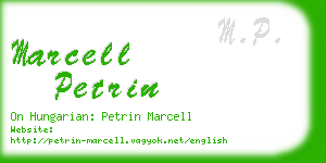 marcell petrin business card